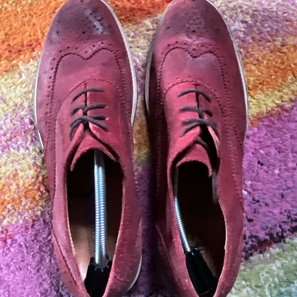REACTION KENNETH COLE red suede wingtips brogues men’s size 12 - Picture 2 of 4